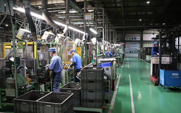 自動車部品を製造するヒルタ工業の吉備工場（岡山県総社市）