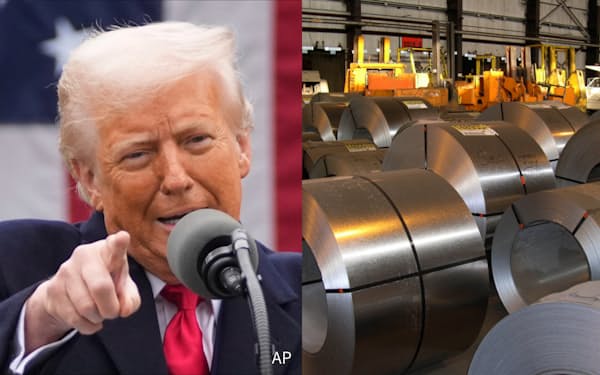 トランプ政権は4日から鉄鋼とアルミ製品への追加関税を50%に引き上げる=AP